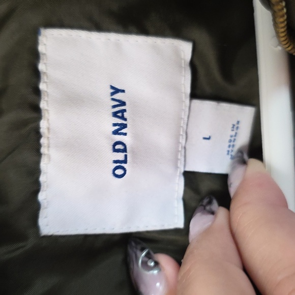 Old Navy Olive Green Quilted Puffer Vest Lg - Picture 5 of 5